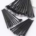 Makeup Brush Set 30 pcs Professional Powder Brush Concealers Eye shadows Blush Eyeliner Eyebrow Contour Eye blending Brushes(Black)