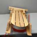 Flexible Flyer Baby Snow Sled Toddler Toboggan. Wood Pull Sleigh for Kids (One, Red)