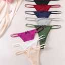 Murimia G-String Thongs for Women No Show Underwear Breathable Low Rise T-back Bikini Panties 1-6 Pack