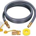 3/4" Natural Gas Hose for Generator, 15FT 3/4" ID Natural Gas Hose with Quick Connect for NG/LP Propane Appliances, Grill,Patio Heaters,Generators, Indoors & Outdoors CSA Certified