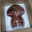 JBGIYOSG Mushroom Table Lamps Night Lights Cute Glass Nightstand Bedside Desk Lamps for Bedroom Living Study(Bulb Included) - Black