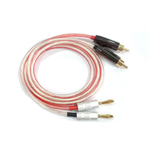 HAIBIANDI 2 RCA to 2 Banana Plug Speaker Cable, 1M, Black, MaletoMale, High Speed, Indoor, Speaker, Subwoofer, Amplifier, Audio Equipment