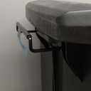 simplehuman 50 Liter / 13 Gallon Semi-Round Kitchen Step Trash Can with Secure Slide Lock, Black Plastic