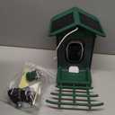 Bird Feeder with Camera Solar Powered, AI Identify & Auto Capture with 32GB Card, 2K HD Live Video Smart Bird Feeder Camera Instant Notifications in Backyard, Gift for Bird Lovers (Green)