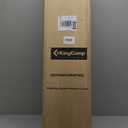 KingCamp Hammock Chair with Footrest, Swinging Portable Folding Camping Chairs for Adults MAX 400lbs Heavy Duty Foldable Oversized Rocker with Cup Holder Pillow for Outdoor Beach Patio Sport Lawn (Footrest Deluxe Black/Grey)