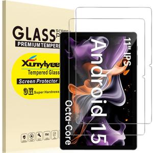 11 Inch Android 16 15 14 Screen Protector for ApoloMedia EP1095T 11 inch Tablet Tempered Glass, 9H Hardness, Anti-Scratch, 2 Pack