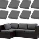 Outdoor Cushion Covers Set,8PCS Patio Furniture Couch Seat Slipcovers, Replacement for Sofa Sectional Chair(CoverOnly) (Grey)