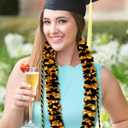 Cindeer Graduation Leis 2025 Braided Honor Cords with Tassels Class of 2025 Ribbon Necklace 47 Inch Graduation Gift Party Accessories for Women and Men (Black and Gold)