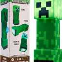 Minecraft Creeper Torch Night Light for Kids, 2-in-1 Flashlight and Lamp with USB and Battery Power, Bedroom Decor, Desk Light, Gamer Gifts for Boys
