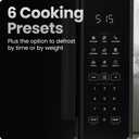 Chefman Countertop Microwave Oven 1.1 Cu. Ft., 1000 Watts with 10 Power Levels, 6 Cooking Presets with One-Touch Express Cook, Eco Mode, Child Safety Lock, & Mute Button - Black