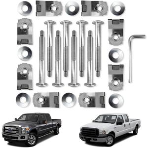 F250 Bed Bolts Truck Bed Mounting Bolt Nut Hardware Kit Hardware fit for 1999 2000 2001 2002 2003 2004 2005 2006 2007 2008 2009 2010 2012 2013 2014 2015 2016 Ford F250 F350 F450 550 Super Duty 924-311