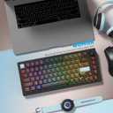 Womier Shine Through Keycaps for Mechanical Keyboard, Retro Brown PBT Keycaps Cherry Profile Key Cap 60 65 75 100 Percent for 61/64/68/84/87/100/104/108 Retro Gaming Mechanical Keyboard