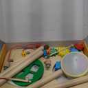 Activity Table for 1+ Year Old, 7 in 1 Wooden Montessori Activity Center Play Table with Drum, Bead Maze Shape Sorter Fishing Game, Kids Sensory Educational Toddler Learning Toys 1st Birthday Gifts