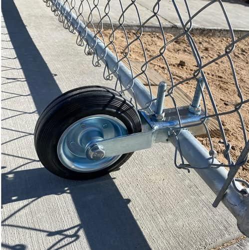 Bailoo Gate Wheel Supporting Swing Gate with 1-5/8" Thru 2-1/8" Gate Frames, Gate Support Wheel for Metal Tube Gate, Chain Link Fence, Prevent Gate from Dragging (1 Pack)