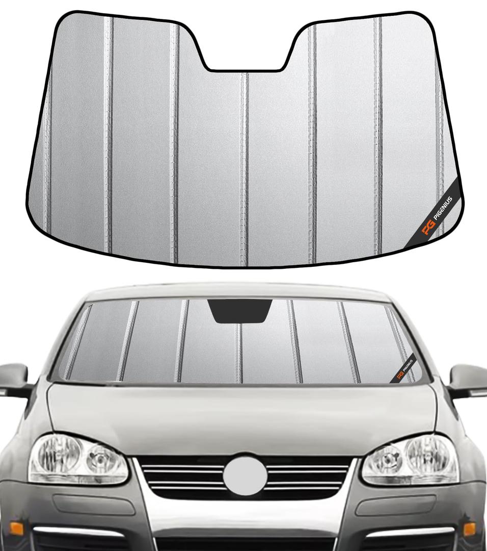 Pigenius Windshield Sun Shade for Volkswagen Jetta 2025-2026 Front Window Sunshade - Safeguard