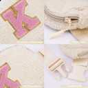 Uygafly Birthday Graduation Gifts for 5 6 7 8 9 10 11 12 13 14 15 16 Year Old Girl,Initials Fanny Pack Crossbody Bag for Girls Kids,Trendy Cute Purse Stuff - K,Cream