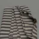 jinchan Striped Linen Kitchen Curtains 36 Inches Tier Curtains Farmhouse Modern Cafe Style Small Window Treatments Airy Light Filtering Rod Pocket for Living Room Bathroom 2 Panels Charcoal Grey