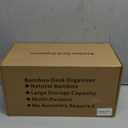 Bamboo Desk Organizer with 3 Drawers, Countertop Organizer with Drawers Makeup Storage Drawer 3 Drawer Tabletop Storage Organization Box Home Office WorkspaceBlack