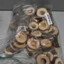 50 Pcs Wooden Bark Napkin Ring 1.18 Inch Handcrafted Wooden Napkin Holder Decorative Round Shaped Holders with Bark Edge Natural Design for Table Dining Parties Special Occasions Kitchen & Home Decor