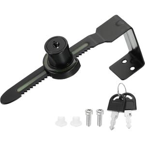 2.1" Sliding Glass Door Ratchet Lock, Keyed Alike Luminous Secure Showcase Display Case Lock - No Drill, for 40-50mm/ 1.57-1.97 inch Cabinet Stores Glass Door, Black