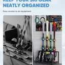 Ski Storage Rack for Garage  Freestanding Ski Holder for 4 Pair Skis, Boot, Helmet, Goggles, Indoor Snowboard Rack Organizer Stand for Home, Shed, Basement, Black