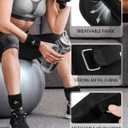 Ankle Weights, 1/2/3/4/6/8/10 LBS 1 Pair Wrist Leg Arm Weights for Women, Kids and Men, Comfortable and Soft, Perfect for Dancing, Running, Walking, Fitness, Workout, Physical Therapy (Black)