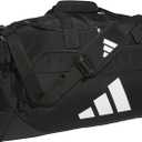 adidas Defender 5.0 Duffel, Durable Travel Gym Sports Bag for Men and Women (Black)