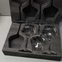 FrutPunch Hand-Blown Crystal  Glasses Set of 4, 16OZ, Long Stem Glasses for Christmas and Wedding Gifts (4)