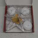 LED Stars Christmas Lights,3 Pack LED Christmas Window Lights,10 LEDs Christmas decorations with Timer for Window Decoration, Christmas Decoration, Balcony, Party, Wedding, Warm White, ON-WJX-3P