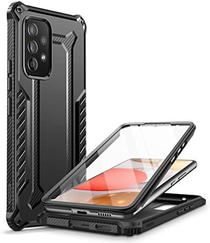 Clayco Xenon Case for Samsung Galaxy A53 5G Case, [Built-in Screen Protector] Full-Body Rugged Cover Compatible with Fingerprint Reader, 6.4 inch 2022 Release Black, Set of 3