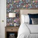 Orainege Floral Wallpaper Peel and Stick Wallpaper Boho Flower Contact Paper 16.9inx393.7in Self Adhesive Wall Paper for Bedroom Bathroom Cabinets Decor Vinyl Roll Removable