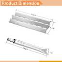 Grill Replacement Parts for Broil King Signet 320, 9468-54, 9865-54, 9468-54, 9468-84, Signet 20, Signet 70, Signet 90, 3 Pack Heat Plates and Burner Tube, 2 Pack Grill Grates, Stainless Steel