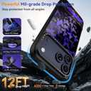 DOMAVER for iPhone 17 Pro Max Case, Butterfly Starlight Pattern [Military-Grade Protection] Women Girl Anti-Slip Shockproof Bumper Phone Cases for iPhone 17 Pro Max 6.9inch, Black/Purple