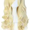 Anime Gold Pigtail Wig for Women Synthetic Long Curly Cosplay Wig Halloween Costume Party Cosplay Wig (Color-9)
