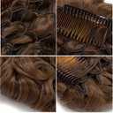 Benehair Messy Bun Hair Piece with Combs Clip in Bun Scrunchie Juva Bun Dish Fluffy Wavy Hair Updo Easy Stretch Big Chignon Short Ponytail Hairpiece for Women Light Brown 90g
