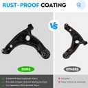 Front Lower Control Arm w/Ball Joint Assembly for Scion xD 2008-2014, Toyota Prius C 2012-2019, Toyota Yaris 2007-2019, Suspension Kit K620572 K620573