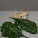 50 Pcs Easter Palm Sunday Decoration Crafts Including 25 5'' Religious Crosses and 25 9.4'' Artificial Palm Leaves Large Faux Plants Branches for Sunday Church Arrangement Party Decoration