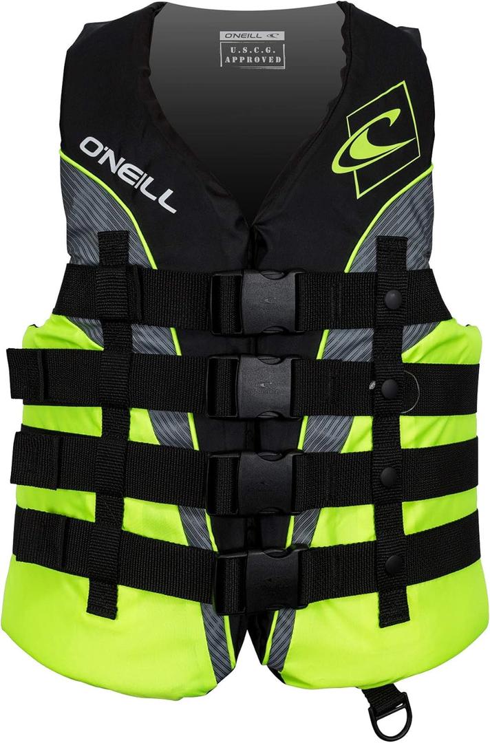 ONeill Mens SuperLite USCG Approved Life Vest Lightweight Mens Life Jacket for Boating, Wakeboarding, Waterskiing & Your Favorite Water Activities, XX-Large