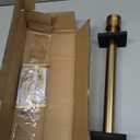 12-20 inch Short Adjustable Warm Gold Curtain Rods,1 inch Diameter Heavy Duty Side Curtain Rod Set with Aluminum Finals for Windows, Door, Drapery