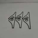 Garden Flag Wall Hanger, 3Pcs Metal Garden Flag Hanger Garden Banner Holder for Garden Lawn Porch Wall (Black)