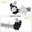 Front Left Driver Side Power Window Regulator with Motor Assembly Compatible for 2013-2017 Honda Accord, Replacement 748-017, 72250T2AA11, 72250-T2AA11