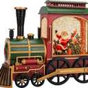 Christmas Train Snow Globe with Music and Lights, Musical Snow Globe Lantern for Holiday Decor, Battery/USB Powered with Auto Timer for Home Holiday Decoration Gift