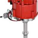 A-Team Performance Complete HEI Distributor 250 Six Cyl 65K Coil & 7,500 RPM - Compatible With Chevrolet & GM Trucks 6-Cylinder 230, 250 & 292 - Red Cap & One-Wire Install - Automotive Wire