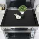 Hanobe Stove Noodle Board Cover: Black Gas Electric Cover Top Stovetop Wood for Home Kitchen Oven Large, 30"L x 22"W