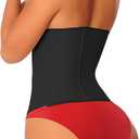 YIANNA Women's Underbust Latex Sport Girdle Waist Trainer Corsets Hourglass Body Shaper (Black, L)