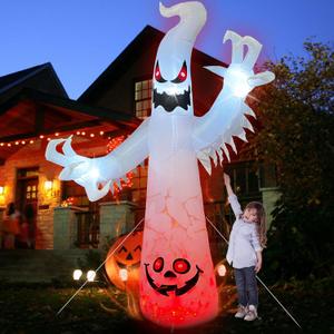8FT Ghost Halloween Inflatables - Spooky Outdoor Blow Ups for Yard, Lawn Decorations
