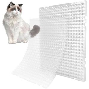 DOOPP 16 x 13 Inch Cat Deterrent Mat, Scat Mat for Cats Cat Scat Mat with Spikes Digging Stopper Repellent Spike Mat, 8 Pack