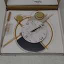 FLEBLE Wall Clock for Living Room Decor Silent Modern Wall Clocks Battery Operated Non Ticking Analog Large Clock Wall Decorative for Kitchen Office Bathroom Bedroom Home Bathroom,13x22 inches (Gray)