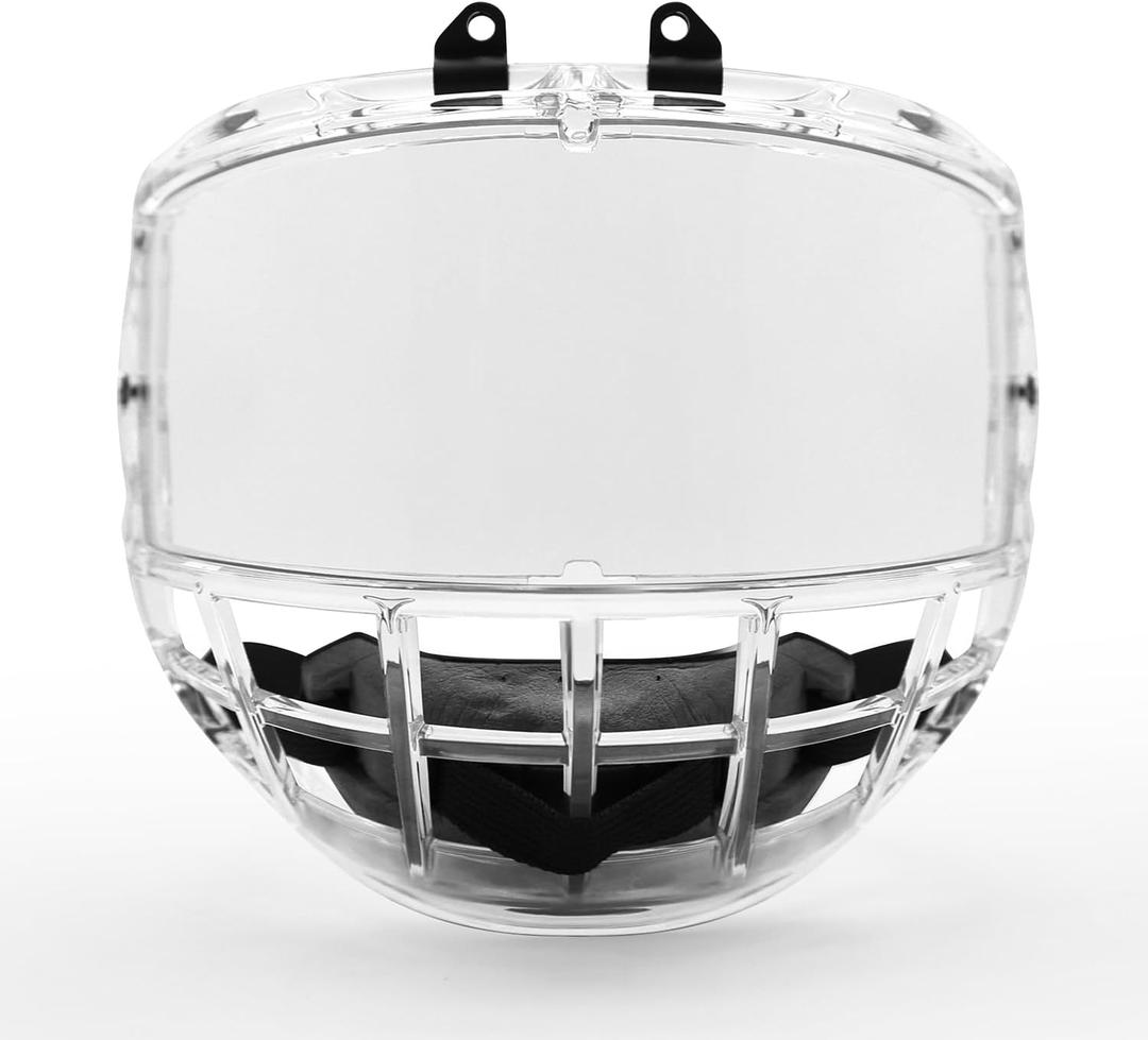 GY Hockey Full Shield Visor Junior Ice Hockey Helmet Full Face Protection Visor Youth Anti-Scratch/Anti-Fog (Clear Blue)