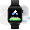 COCO Bluetooth Comfortable Health Monitoring Smartwatch for Seniors  Heart Rate, Body Temperature, Blood Oxygen, Activity Tracking, Medication Reminder, SOS Emergency PERS, Gift